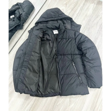 Áo phao ZARA CK nam 3 lớp chần bông siêu ấm có mũ - 480.000 VND