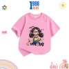 Áo phông cộc tay bé gái in hình Cooking, cotton mát thoáng, thấm mồ hôi - Mã 14 3