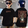 Áo phông cotton cổ tròn phong cách đua xe size 90‑150 cho trẻ 3‑14 tuổi, thoáng mát, giảm giá 143k 8