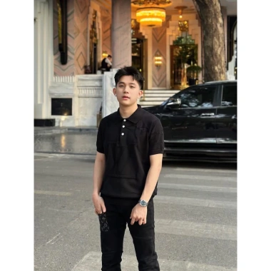 Áo Phông Đen Vân In Logo Tinh Tế Monogram - Hàng Cao Cấp, Giá Ưu Đãi 750k 6