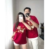 Áo phông đỏ gia đình in ngựa đôi sắc màu - Giá chỉ 120.000đ, giảm 20% 5