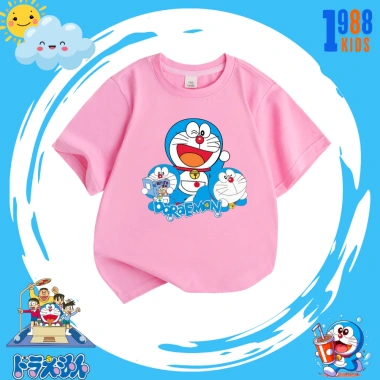 Áo Phông Doraemon Cotton Co Giãn 4 Chiều Cho Bé Trai và Gái - Nhiều Màu, Hình Đẹp, Giá 90.000 VNĐ