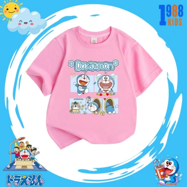 Áo Phông Doraemon Cotton Co Giãn 4 Chiều Cho Bé Trai và Gái - Nhiều Màu, Hình Đẹp, Giá 90.000 VNĐ