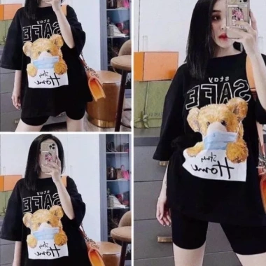 Áo phông Gấu Stay Safe xinh xắn, giảm giá 103.500₫ - Thoải mái & an toàn 6 Áo phông Gấu Stay Safe xinh xắn, giảm giá 103.500₫ - Thoải mái & an toàn 6