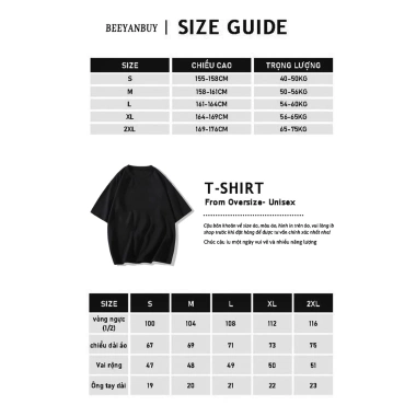 Áo phông nam Beeyanbuy bigsize trắng mùa hè unisex Hàn Quốc cotton 100% giá 99.000đ 9 Áo phông nam Beeyanbuy bigsize trắng mùa hè unisex Hàn Quốc cotton 100% giá 99.000đ 9