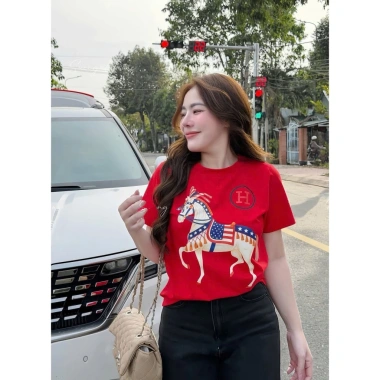 Áo Phông Ngựa HM Cotton Co Giãn Cho Bé Trai & Gái - Dễ Mặc, Giá 142.000 VND 4