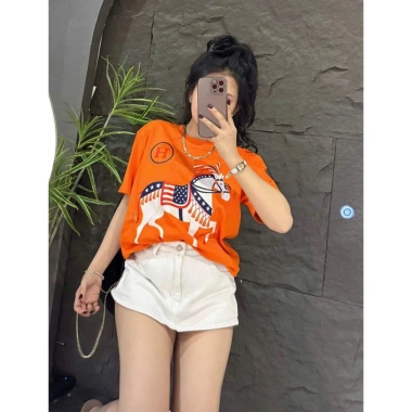 Áo Phông Ngựa HM Cotton Co Giãn Cho Bé Trai & Gái - Dễ Mặc, Giá 142.000 VND 5