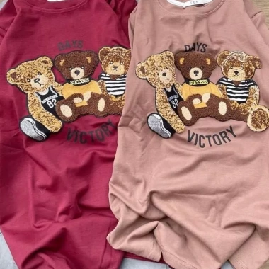 Áo phông nữ 3 con gấu nhiều màu - Hình in đáng yêu, giảm giá 20% chỉ 110.400₫