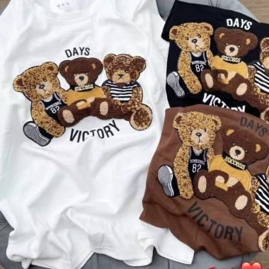 Áo phông nữ 3 con gấu nhiều màu - Hình in đáng yêu, giảm giá 20% chỉ 110.400₫