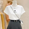 Áo phông nữ form vừa cotton 100% mềm mịn, thoáng mát, trắng, in đa dạng - Giao hàng 24h - 69.000₫ 4