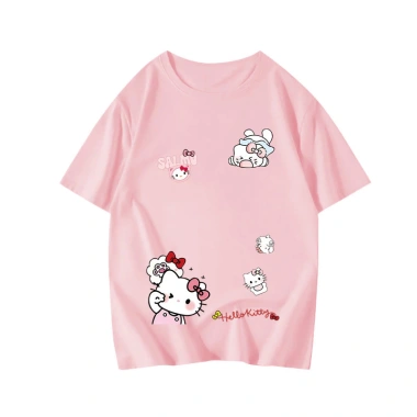 Áo phông nữ Hồng sen 100% cotton Hello Kitty mùa hè cute Hàn Quốc - RTOML 69.000₫ 4
