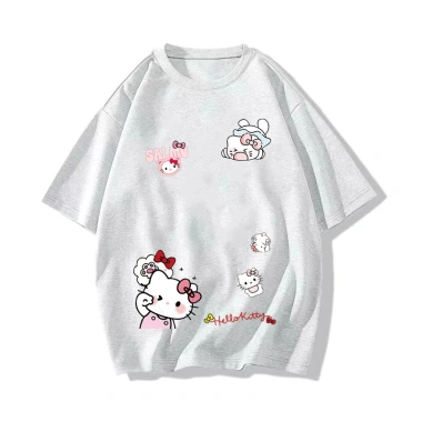 Áo phông nữ Hồng sen 100% cotton Hello Kitty mùa hè cute Hàn Quốc - RTOML 69.000₫ 5