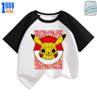 Áo phông Pokemon Pikachu cho bé - Nhiều màu, cotton thoáng mát, vải mịn, chỉ 90.000₫