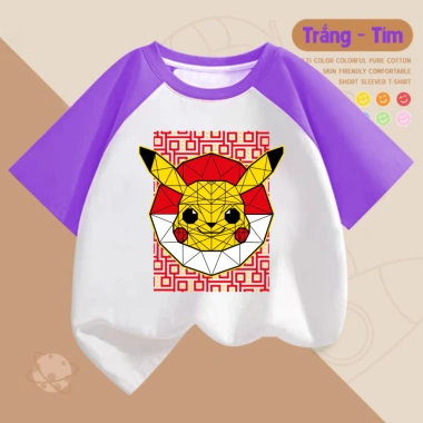 Áo phông Pokemon Pikachu cho bé - Nhiều màu, cotton thoáng mát, vải mịn, chỉ 90.000₫ 9 Áo phông Pokemon Pikachu cho bé - Nhiều màu, cotton thoáng mát, vải mịn, chỉ 90.000₫ 9