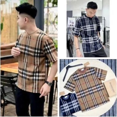 Áo phông Premium Cotton BBR nam nữ kẻ sọc caro toàn thân vàng bò xanh than - Siêu mềm, hot, điểm nhấn thời trang mùa hè, giá 13.350₫