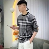 Áo phông Premium Cotton BBR nam nữ kẻ sọc caro toàn thân vàng bò xanh than - Siêu mềm, hot, điểm nhấn thời trang mùa hè, giá 13.350₫ 8