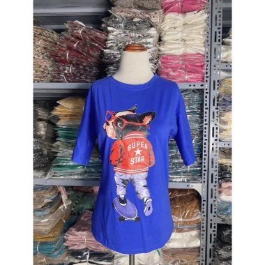 Áo phông Supeerr sao Starrr xanh - Thiết kế sao nổi bật, chất liệu cotton mềm, giảm giá tới 17% chỉ 110.400₫