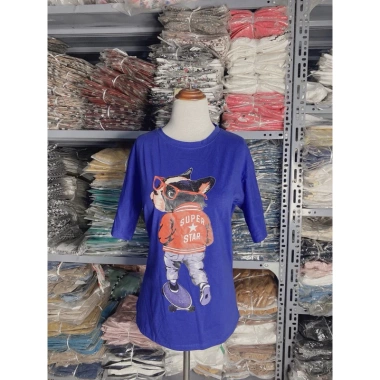 Áo phông Supeerr sao Starrr xanh - Thiết kế sao nổi bật, chất liệu cotton mềm, giảm giá tới 17% chỉ 110.400₫