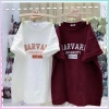 Áo phông thun nữ unisex Harvard form rộng cotton khô SKINI giảm giá còn 69.599đ