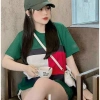 Áo phông Tomyyy xanh phối màu - Thiết kế trẻ trung, chất liệu cotton mềm, giảm giá 22 phần trăm, chỉ 110.400 đồng