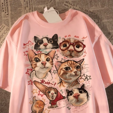 Áo phông unisex mùa hè 2.026 họa tiết mèo hoạt hình dễ thương, sành điệu - Giảm giá 69.000đ 6 Áo phông unisex mùa hè 2.026 họa tiết mèo hoạt hình dễ thương, sành điệu - Giảm giá 69.000đ 6