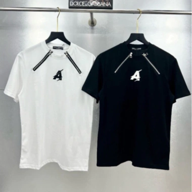 Áo phông unisex nam nữ chữ A 2 khoá cotton mát mùa hè - Siêu đẹp AT014 giảm giá 59k