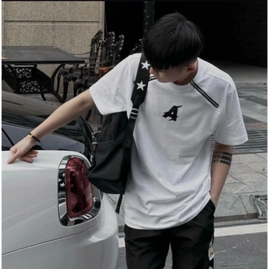 Áo phông unisex nam nữ chữ A 2 khoá cotton mát mùa hè - Siêu đẹp AT014 giảm giá 59k