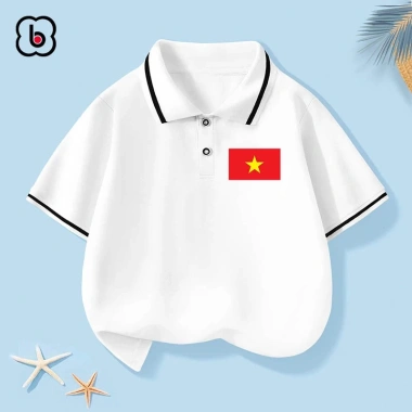 Áo polo BabyloveGO cho bé trai và bé gái, cổ chất cotton thoáng mát, giảm giá 159.000₫