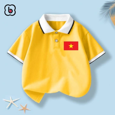 Áo polo BabyloveGO cho bé trai và bé gái, cổ chất cotton thoáng mát, giảm giá 159.000₫