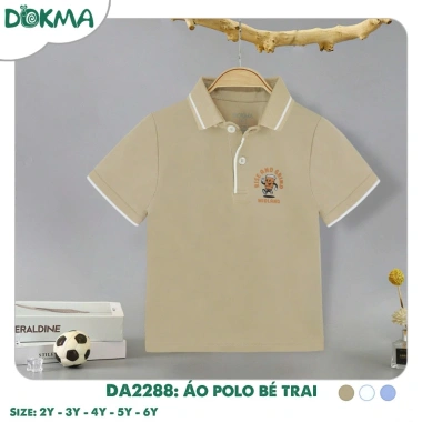 Áo polo bé trai 11-20kg (2-6 tuổi) cổ tròn DOKMA DA2.288 DA2.659 - Giá 99.000₫