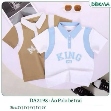 Áo polo bé trai 11-20kg (2-6 tuổi) cổ tròn DOKMA DA2.288 DA2.659 - Giá 99.000₫ 8