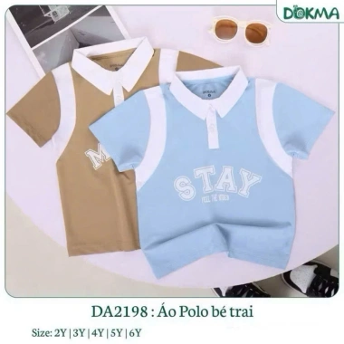 Áo polo bé trai 11-20kg (2-6 tuổi) cổ tròn DOKMA DA2.288 DA2.659 - Giá 99.000₫ 9