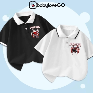 Áo polo bé trai BabyloveGO siêu nhân cổ bẻ, chất liệu mềm mịn thoáng mát, 149.000₫