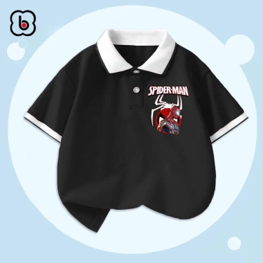 Áo polo bé trai BabyloveGO siêu nhân cổ bẻ, chất liệu mềm mịn thoáng mát, 149.000₫