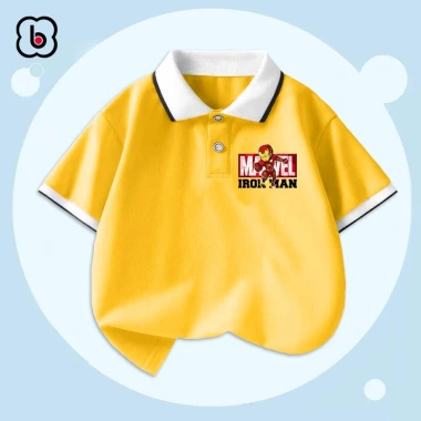 Áo polo bé trai BabyloveGO siêu nhân cổ bẻ, chất liệu mềm mịn thoáng mát, 149.000₫
