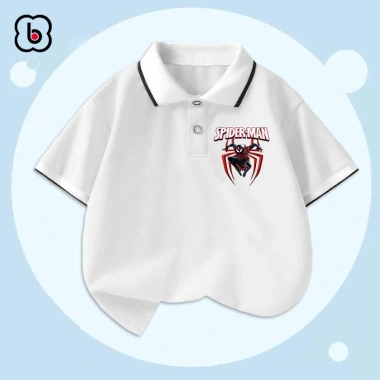 Áo polo bé trai BabyloveGO siêu nhân cổ bẻ, chất liệu mềm mịn thoáng mát, 149.000₫