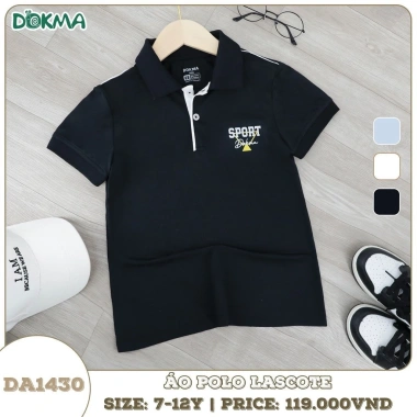 Áo Polo Bé Trai Cổ Đức Dokma 17-37kg - Thời Trang Phong Cách, Giá chỉ 119.000₫