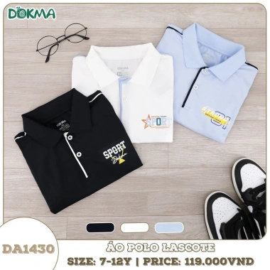 Áo Polo Bé Trai Cổ Đức Dokma 17-37kg - Thời Trang Phong Cách, Giá chỉ 119.000₫