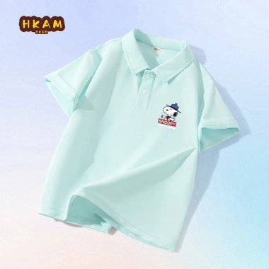 Áo Polo Bé Trai Tay Ngắn Thời Trang Trẻ Em, Thoáng Mát Nhanh Khô, In Snoopy Giảm 19% 10