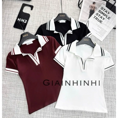 Áo polo cổ chun ôm body, tay cổ bẻ bo AT6.666-E3TH - Giá ưu đãi 119k - NhiNhi Shop