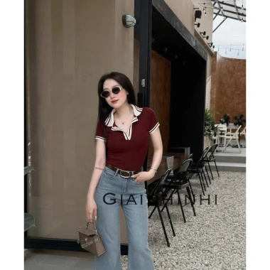Áo polo cổ chun ôm body, tay cổ bẻ bo AT6.666-E3TH - Giá ưu đãi 119k - NhiNhi Shop 6 Áo polo cổ chun ôm body, tay cổ bẻ bo AT6.666-E3TH - Giá ưu đãi 119k - NhiNhi Shop 6