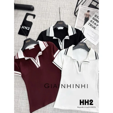 Áo polo cổ chun ôm body, tay cổ bẻ bo AT6.666-E3TH - Giá ưu đãi 119k - NhiNhi Shop