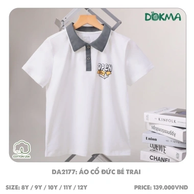 Áo Polo Cổ Đức Dokma 19-42kg Thời Trang Nữ Nhỏ Giá Ưu Đãi 119k