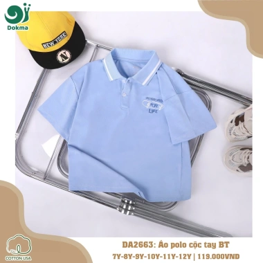 Áo Polo Cổ Đức Dokma 19-42kg Thời Trang Nữ Nhỏ Giá Ưu Đãi 119k