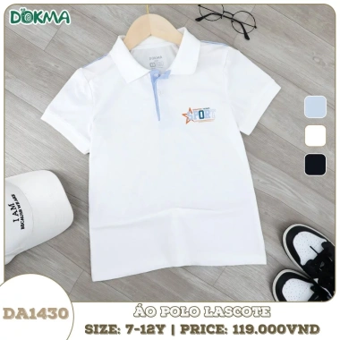 Áo Polo Cổ Đức Dokma 19-42kg Thời Trang Nữ Nhỏ Giá Ưu Đãi 119k