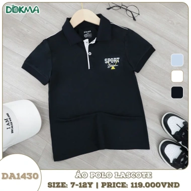 Áo Polo Cổ Đức Dokma 19-42kg Thời Trang Nữ Nhỏ Giá Ưu Đãi 119k