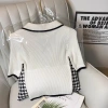 Áo polo croptop len gân nữ tay ngắn ôm body cổ bẻ dệt kim Hàn Quốc - 115k 8
