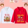 Áo Polo Dài Tay CIUCIU KID Bé Trai và Bé Gái Hình Tôi Yêu Việt Nam - Cotton Mềm Mịn, Thu Đông 119k 2