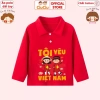 Áo Polo Dài Tay CIUCIU KID Bé Trai và Bé Gái Hình Tôi Yêu Việt Nam - Cotton Mềm Mịn, Thu Đông 119k 10