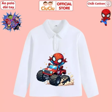 Áo Polo Dài Tay Người Nhện Bé Trai CIUCIU KID – Cotton Mềm, Thu Đông, Giá 119.000 VND 8